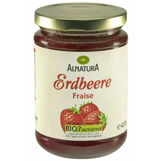 Alnatura Bio Fruchtaufstrich Erdbeere 420G 1 Alnatura Bio Fruchtaufstrich Erdbeere 420G