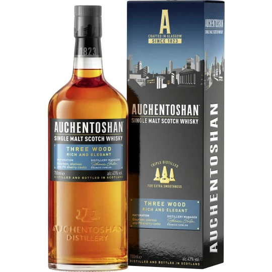 Auchentoshan Whisky Three Wood 40% GP 0,7L 1 Auchentoshan Whisky Three Wood 40% GP 0,7L