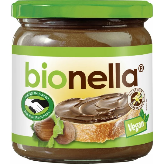Bionella Bio Nuss-Nougat-Creme Vegan Fairtrade 400G 1 Bionella Bio Nuss-Nougat-Creme Vegan Fairtrade 400G