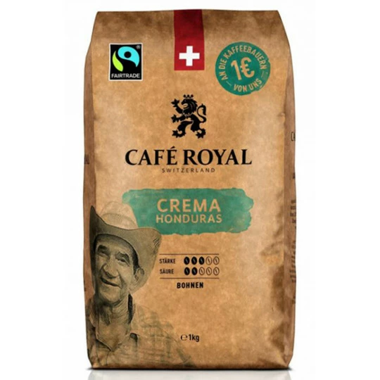 Café Royal Crema Honduras Ganze Bohne Fairtrade 1KG 1 Café Royal Crema Honduras Ganze Bohne Fairtrade 1KG