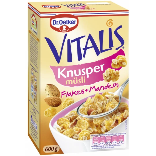 Dr. Oetker Vitalis Knusper Flakes 600G 1 Dr. Oetker Vitalis Knusper Flakes 600G