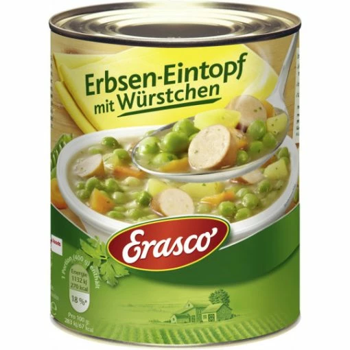 Erasco Erbsen-Eintopf Mit Würstchen 800G -Kaffee-Tee Sales erasco erbseneintopf mit wrstchen 800 g