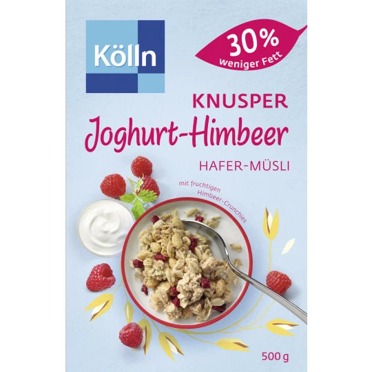 Kölln Müsli Knusper Joghurt Himbeer 30% Weniger Fett 500G 1 Kölln Müsli Knusper Joghurt Himbeer 30% Weniger Fett 500G