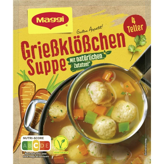 Maggi Guten Appetit Grießklößchen Suppe Ergibt 1L 1 Maggi Guten Appetit Grießklößchen Suppe Ergibt 1L