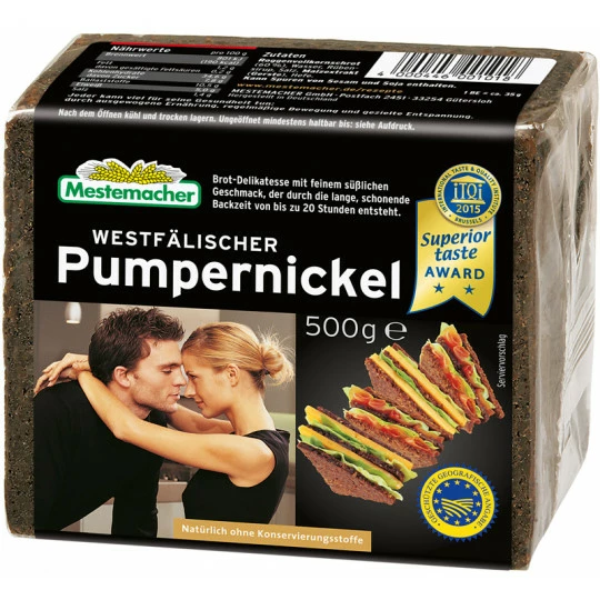 Mestemacher Echt Westfälischer Pumpernickel 500G 1 Mestemacher Echt Westfälischer Pumpernickel 500G