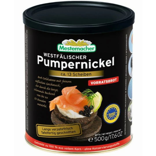 Mestemacher Echt Westfälischer Pumpernickel In Der Dose 500G 1 Mestemacher Echt Westfälischer Pumpernickel In Der Dose 500G