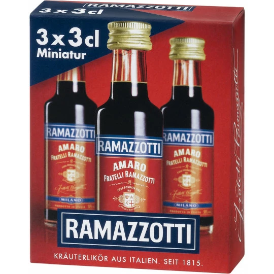 Ramazzotti Amaro Miniaturen 3ST 90ML 1 Ramazzotti Amaro Miniaturen 3ST 90ML