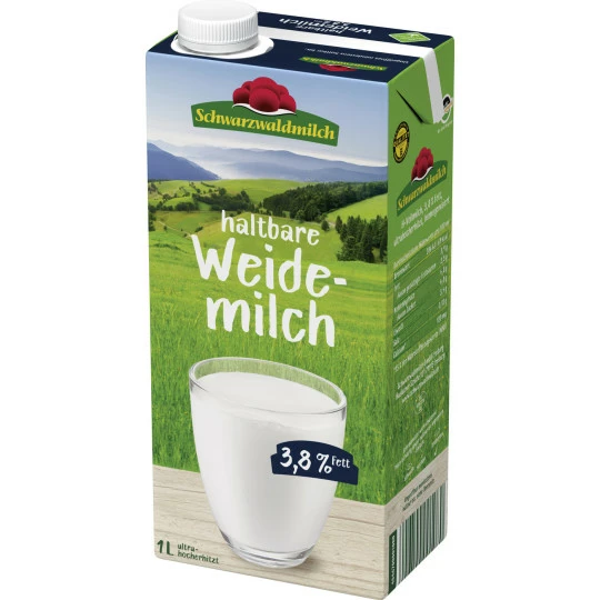 Schwarzwaldmilch Haltbare Weidemilch 3,8% 1L 1 Schwarzwaldmilch Haltbare Weidemilch 3,8% 1L