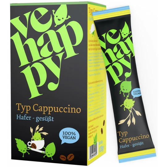 Vehappy Typ Cappuccino Hafer Gesüßt 8ST 128G 1 Vehappy Typ Cappuccino Hafer Gesüßt 8ST 128G